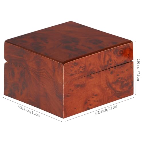 BAOPEND Wooden Single Watch Gift Box with Pillow, Wood Wristwatch Wrist Watch Case Storage Box for Christmas, Birthdays, Anniversary (Wood Color A) - Image 2
