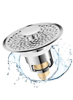 Excefore Pop Up Sink Plug, Universal Bathroom Sink Stopper, Anti Clogging Sink Drain Filter with Hair Catcher Pop-up Drain Filter for 0.98-1.38 Inch, Replacement Drain Plug for Bathroom Kitchen Bidets  - Image 1