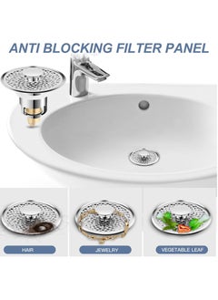 Excefore Pop Up Sink Plug, Universal Bathroom Sink Stopper, Anti Clogging Sink Drain Filter with Hair Catcher Pop-up Drain Filter for 0.98-1.38 Inch, Replacement Drain Plug for Bathroom Kitchen Bidets  - Image 4