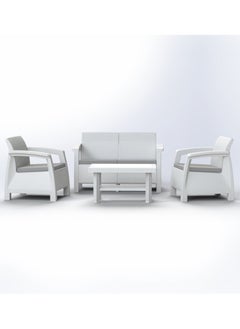 3MPlast 3MPlast Havana Sofa 4-Seater Set, Rattan Modern Outdoor Furniture, with Comfort Cushion & Coffee table  - Image 2
