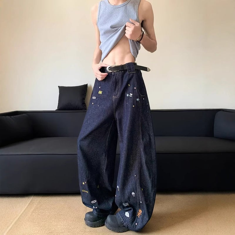 Unisex Classic Denim Jeans Loose Fit Daily Outdoor Wear - Image 5