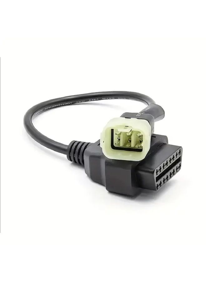 Black 6 Pin To 16 Pin OBD2 Diagnostic Adapter Cable For Motorcycle ECU - Image 4