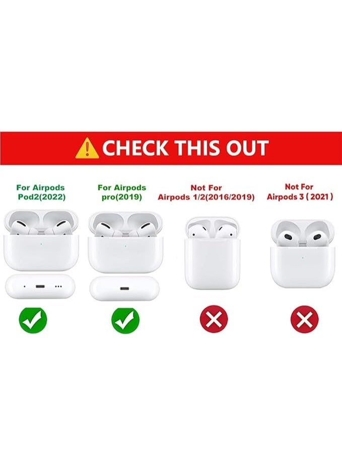 كاست ويف جراب لطيف لسماعات ايربودز برو الجيل الثاني/الاول (2023/2022/2019) مع سلسلة مفاتيح، جراب شحن سيليكون بتصميم كرتوني ثلاثي الابعاد مضاد للصدمات للاولاد والبنات - Image 4