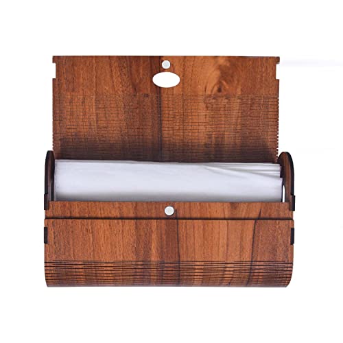Deskart Wooden Tissue Paper Box | Decorative and Stylish Wooden Tissue Holder Stand for Car, Home, Office Desk, Resturant and Cafeteria (Round) - Image 5