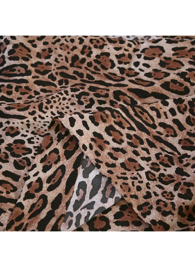SDY 4PCS Leopard Bedding Sheets Full Size Leopard Print Sheet Set Included 1 Fitted Sheet with 14'' Deep Pocket + 1 Top Flat Sheet + 2 Pillowcases for Kids Boys Girls (Leopard,Full)… - Image 5