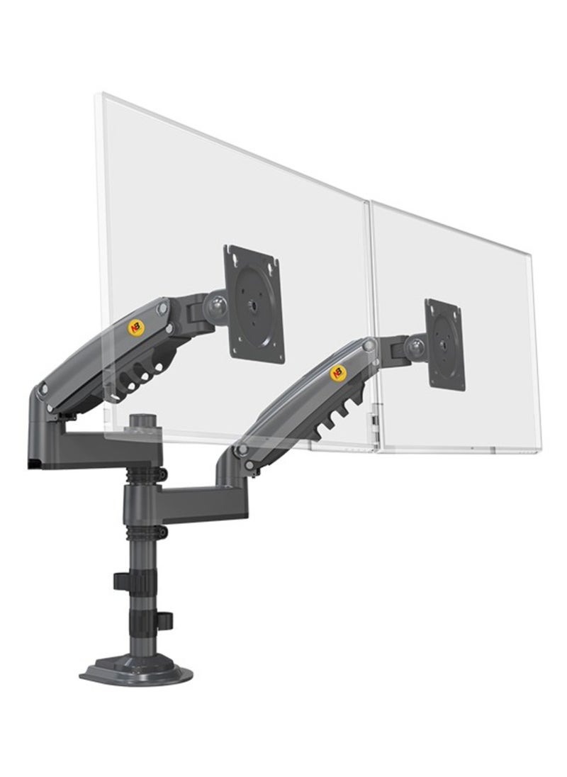 Dual Monitor Arm Dual Monitor Stand for Two 17" to 27" Screens with Load Capacity 4.4~19.8lbs for Each Monitor, VESA 75x75 & 100x100, Full Motion Dual Monitor Desk Mount, Grey | H180 - pzsku/Z52BB355F06281BA202CEZ/45/1741348027/bb02872e-92da-449e-9592-27ad26e027ba