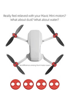 4 Pcs Mavic Mini 3 Pro/Mini/Mini SE Motor Cover Aluminum Alloy for DJI Mini 3 Pro Motor Protection Cover Accessories (Red)