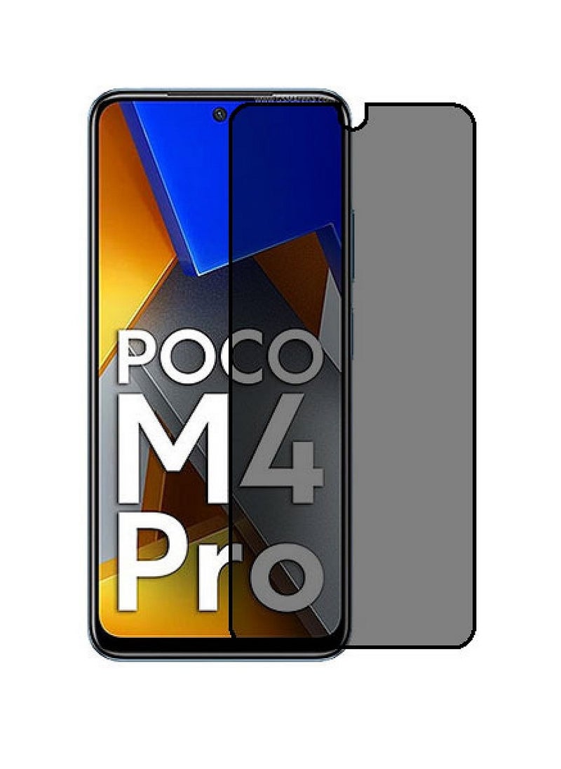 Super Tempered Glass Screen Protector Anti-Spy Privacy Designed For Xiaomi Poco M4 Pro Full Screen Coverage And Bubble Free - Image 1
