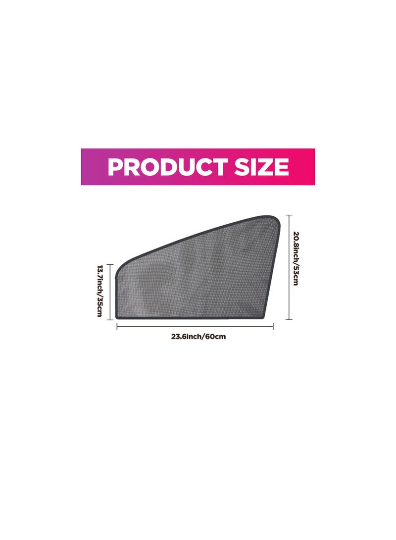 SYOSI Magnetic Car Side Window Sunshade, Car Window Shade for Baby, Universal Reversible Magnetic Curtain, Car Front Side Protection Covers, Car Front and Rear Sun Shade, Not Fade No Odor(2pcs, Front) - Image 5