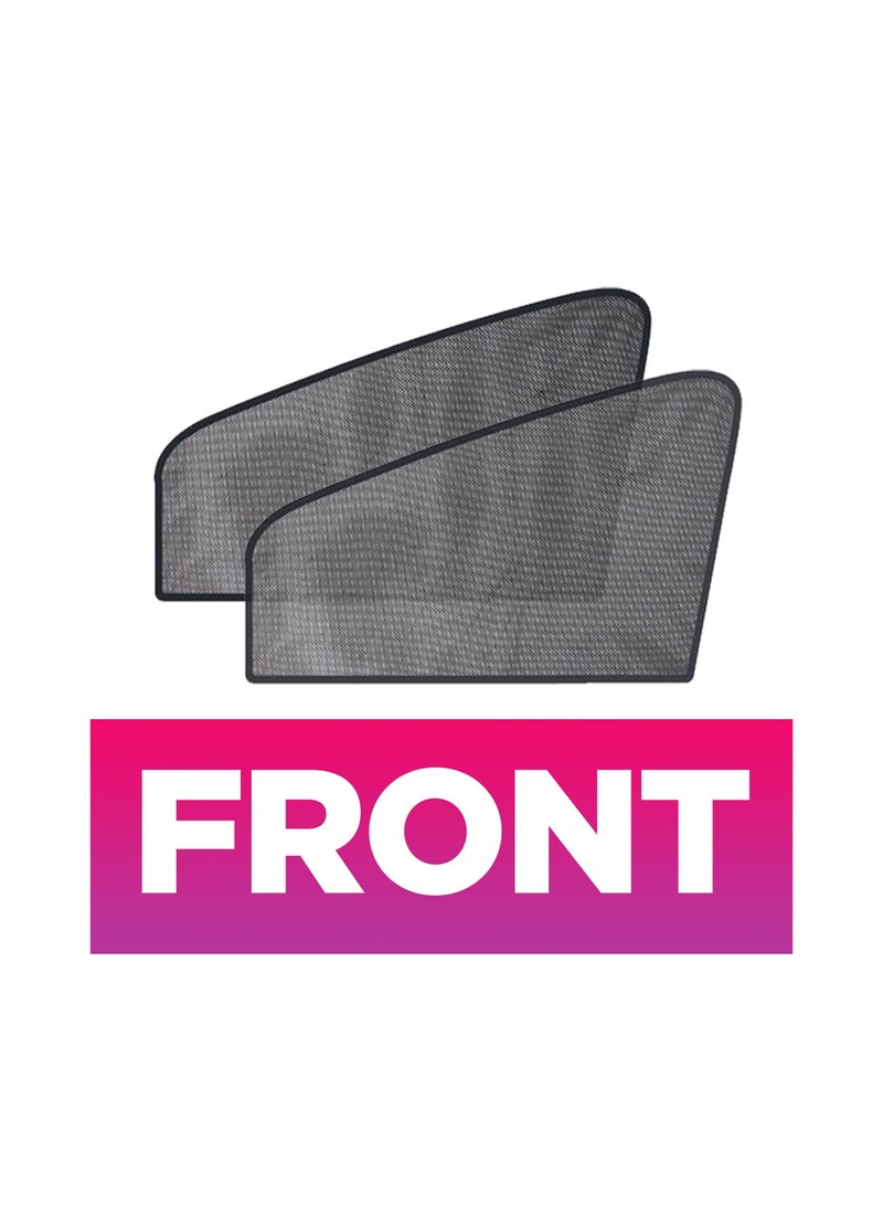 SYOSI Magnetic Car Side Window Sunshade, Car Window Shade for Baby, Universal Reversible Magnetic Curtain, Car Front Side Protection Covers, Car Front and Rear Sun Shade, Not Fade No Odor(2pcs, Front) - Image 3