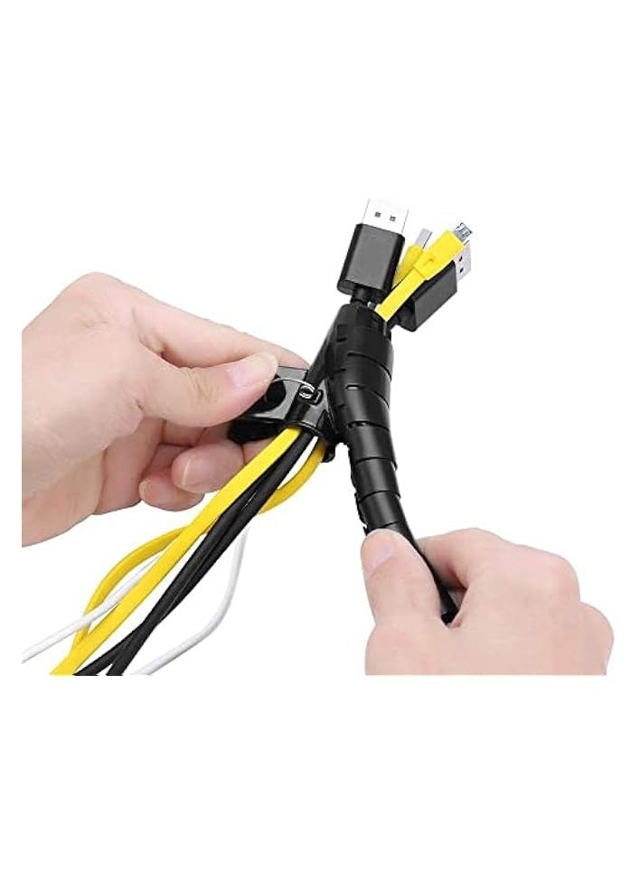 Green Tiger Cable Wire Wrap Organizer Spiral Tube Cable Winder Cord Protector Flexible Management Wire Storage Pipe(1.5m * 28mm) White - Image 3