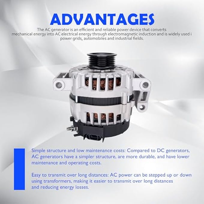 OXCANO 11265N Alternator Compatible with Chevrolet Cobalt 2008-2010, Malibu 2008-2012, Pontiac G5 2008-2010, Saturn Aura 2008-2009, Vue 2008 2009 2010 Replacemenr for 15828450 22762984 AVA0078 - Image 3