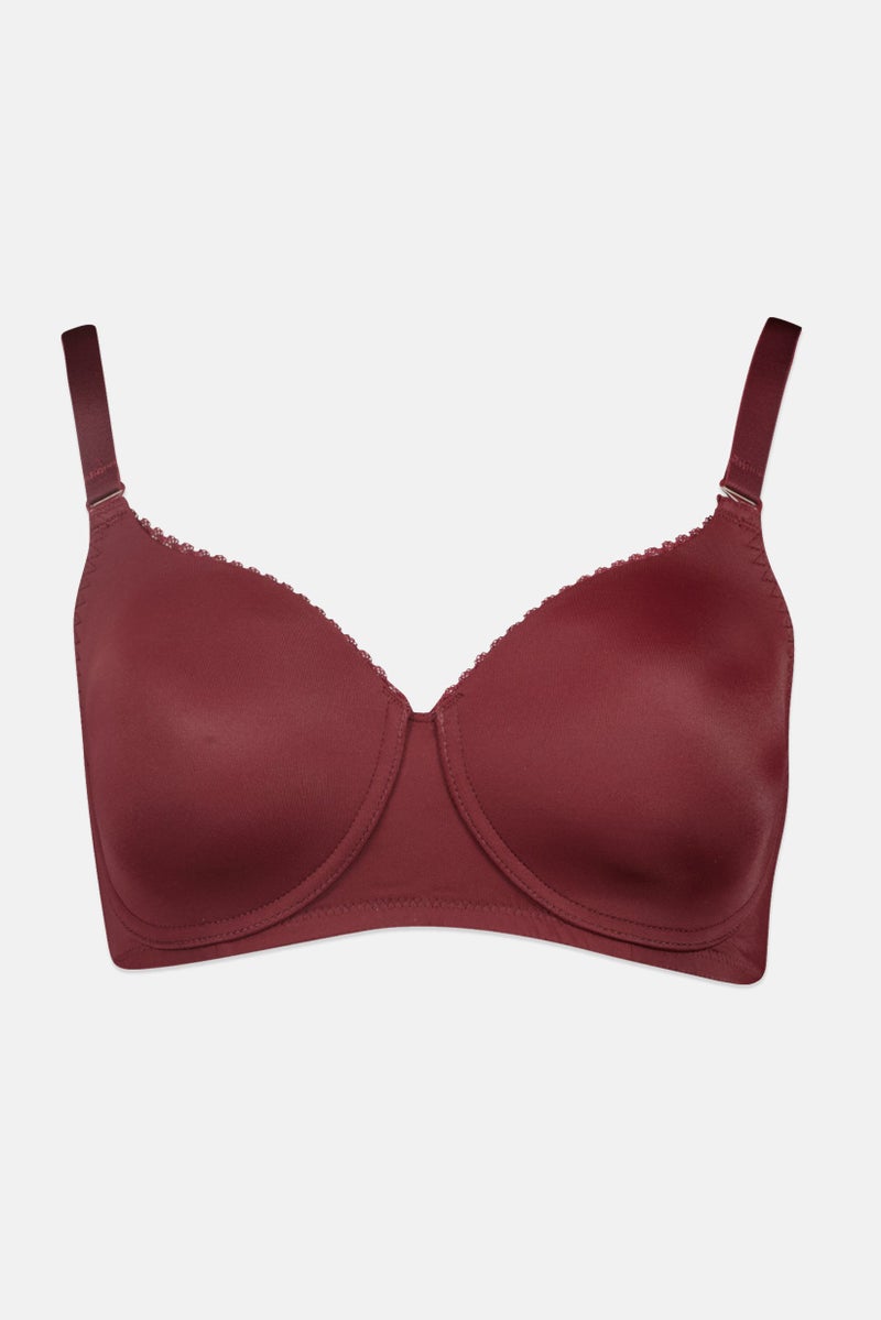 TRIUMPH حمالة صدر نسائية مبطنة سلكية، مارون - Image 1