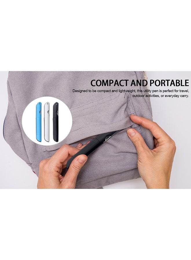 3Pcs Multi-Tool Pen with Scissors, Ruler, and Art Knife – Portable 4 in 1 Utility Pen for Travel and Daily Use - Image 5