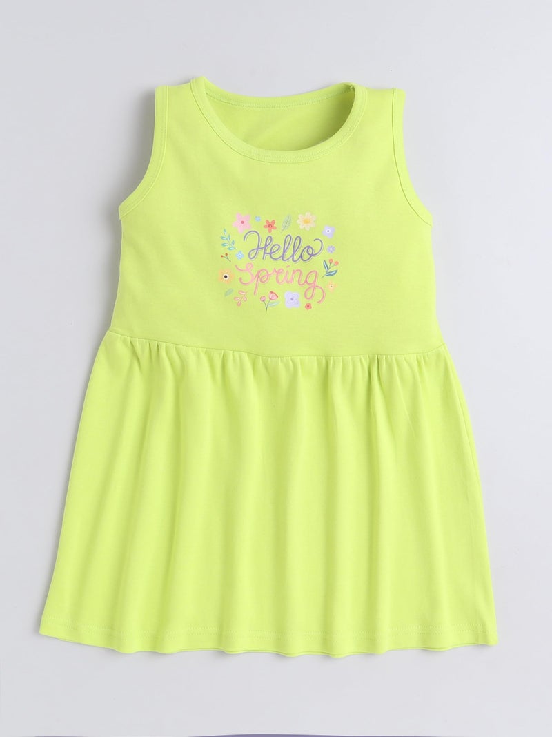 EIO Girls Cotton Frock Dress Combo Pack et | Multicolor Knee Length Casual Dresses for Kids | Soft & Breathable Summer Wear Outfit Frock Set - Image 4