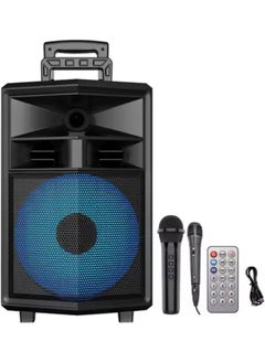 Megarya MegArya SING-E ZQS12130 Outdoor Super Big Power RGB Led Light Music Bass BT Wireless Party Speaker with MIC  - Image 1