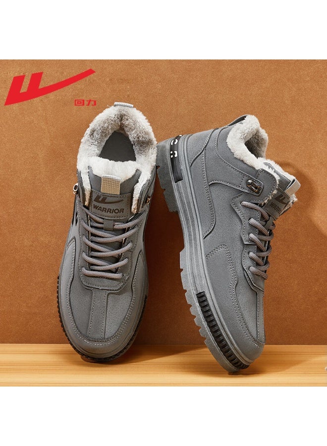 Warrior Men's Winter Snow Boots - Fleece-Lined Warm Ankle Boots, Non-Slip Sole & Durable Design for Cold Weather