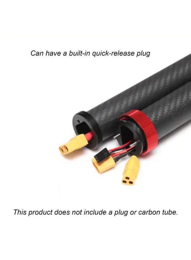 Black Red Drone Carbon Tube Folding Joint Quick Release Component For Aerial Monitoring - Image 4
