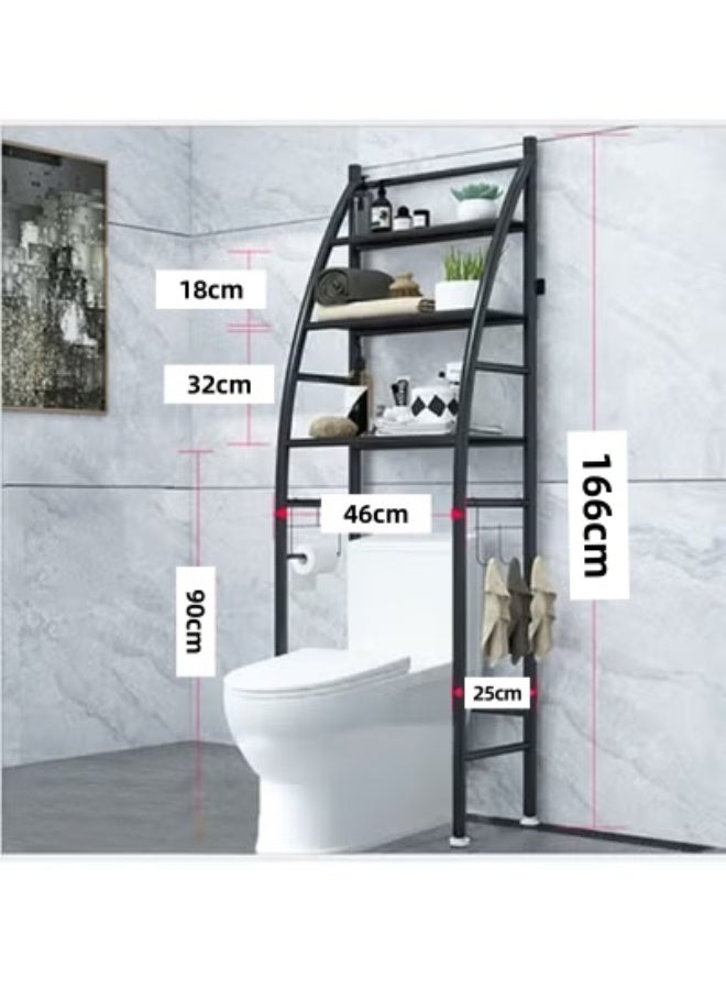 MIXDE 3-Tier Metal Shelf Over the Toilet Space Saving Bathroom Cabinet Bathroom Shelf - Image 3