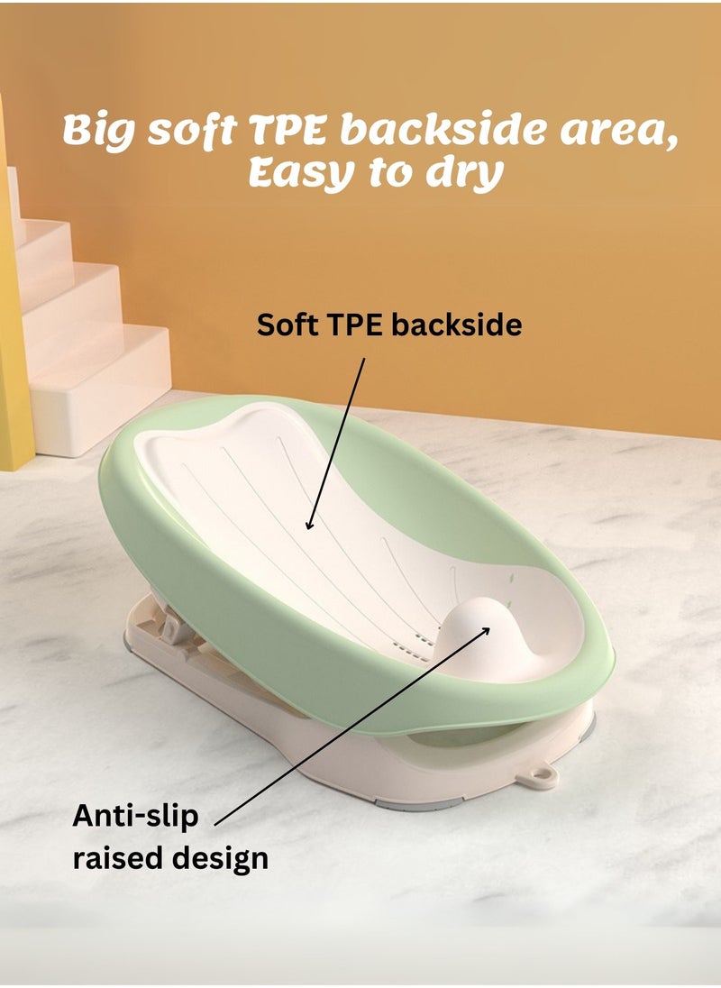 Moms Magic Baby Bath Rack with Soft TPE Back Support | Locking Feet System for Secure Use | Easy to Dry, Lightweight, Perfect for Bathtubs & Bathrooms  - Image 3