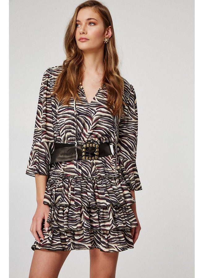 BSB Zebra printed dress with ruffles - Image 2