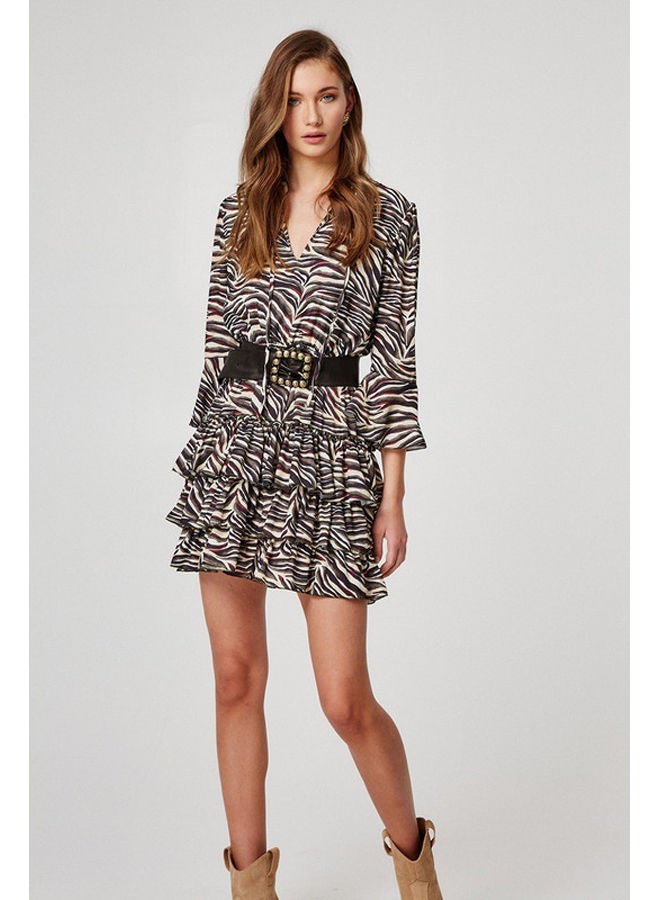 BSB Zebra printed dress with ruffles - Image 1