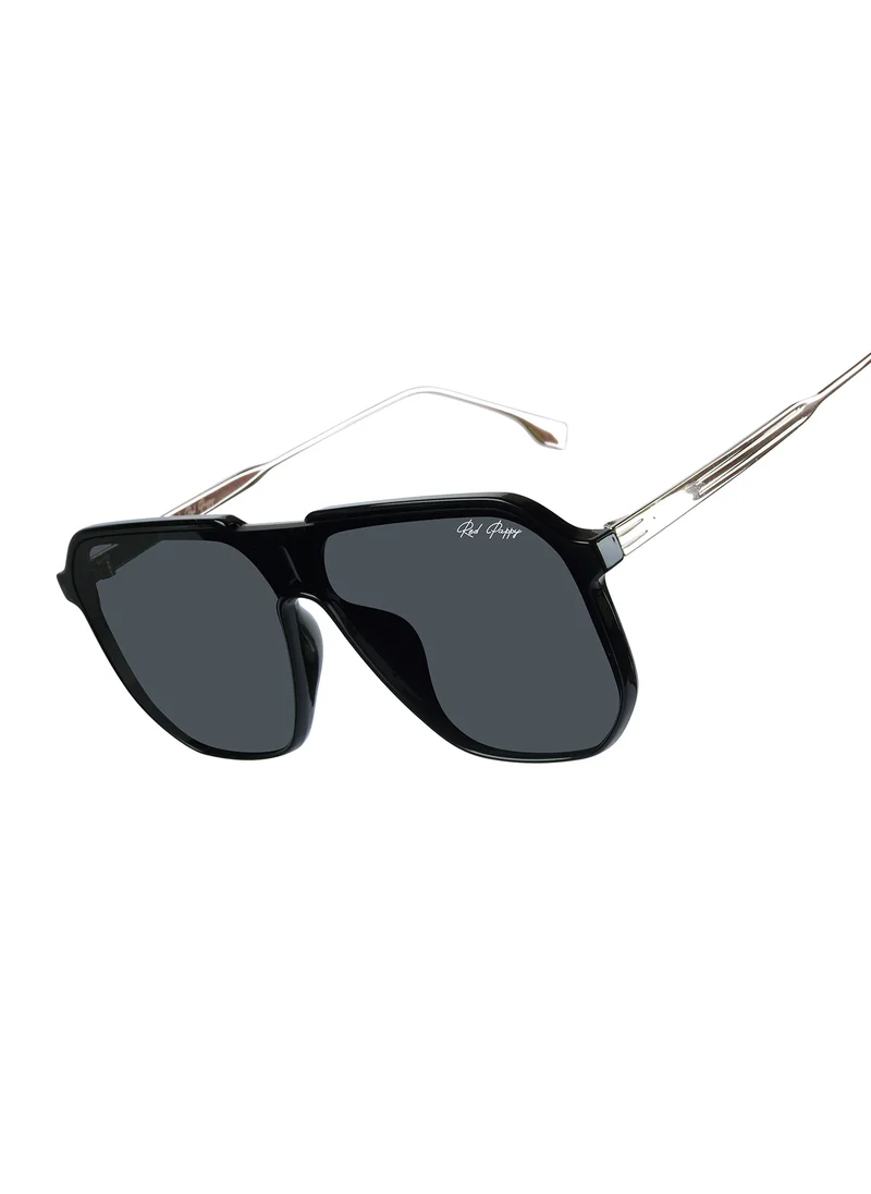 Woggles Red Pappy Aquila Black Aviator Sunglasses
