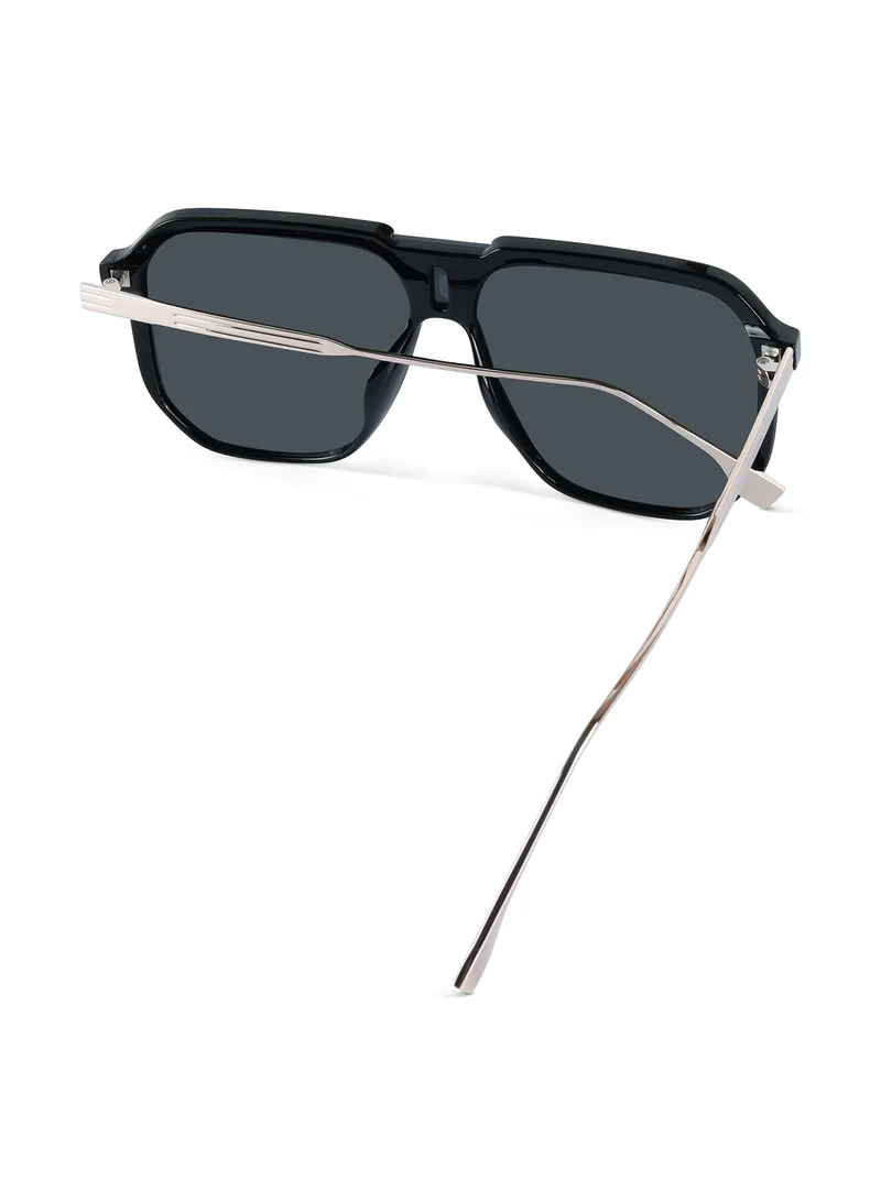 Woggles Red Pappy Aquila Black Aviator Sunglasses