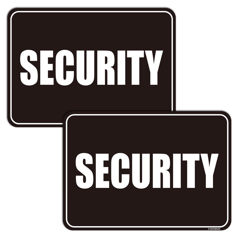 GEEKBEAR Security Sign Magnet 2 Pack  Reflective Durable  EyeCatching Design for Professional Patrol Vehicles  117 x 82 in