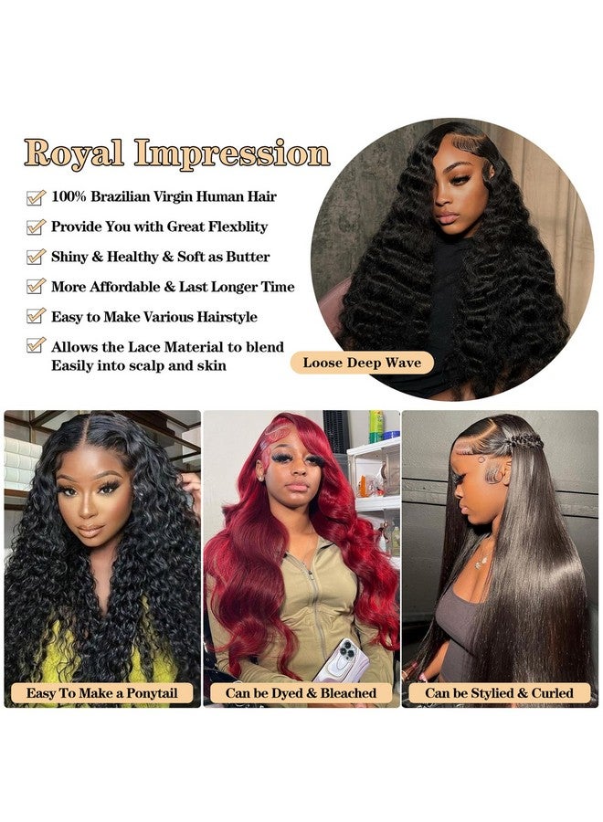 ROYAL IMPRESSION 12A Loose Wave Bundles Human Hair 12 12 12 300G 100% Unprocessed Brazilian Virgin Hair Loose Deep Wave Human Hair Weave Bundles Natural Color - Image 5