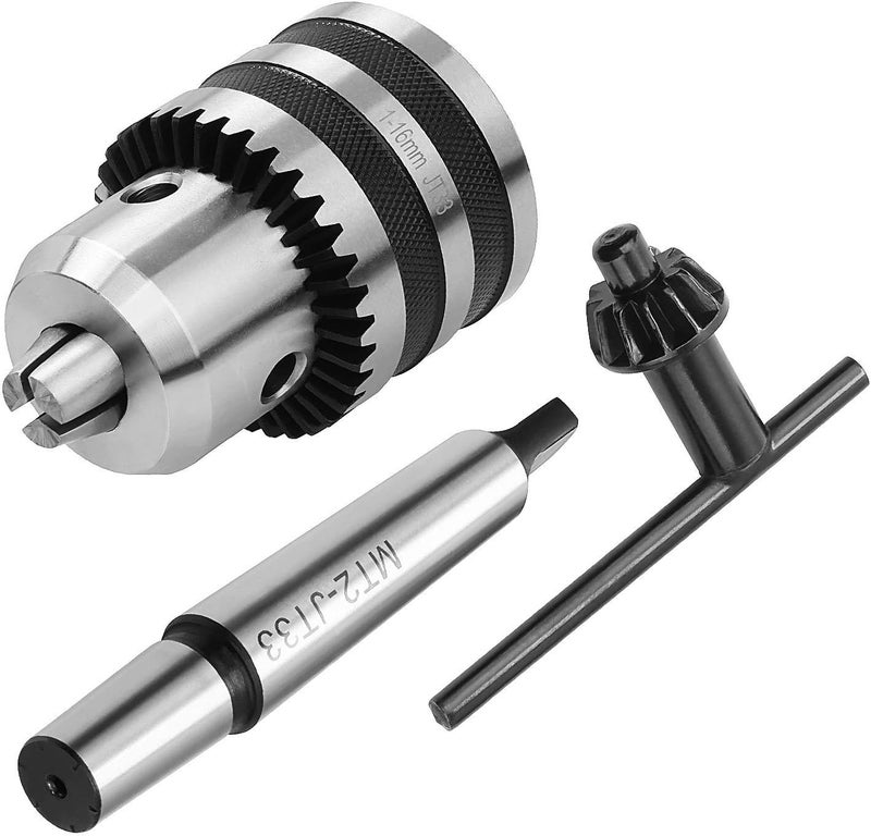 Acrux7 1/32"- 5/8" MT2 Drill Chuck for Lathe, JT33 Drill Chuck with Morse Taper 2 Arbor & Chuck Key - Image 5