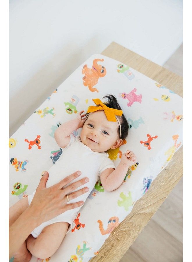Copper Pearl Premium Knit Diaper Changing Pad Cover"Sesame Friends" By Copper Pearl - Image 5