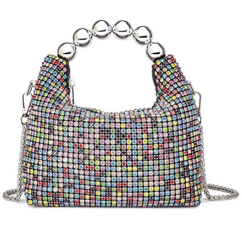 BBTT.ful Sparkling Women's Evening Handbags Rhinestone Purse Crossbody Bag Wedding Prom Party Club Purses(colorful) - Image 1