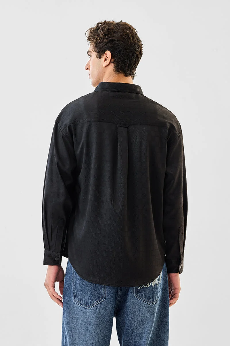 SNITCH جاكيت قميص كبير الحجم بأزرار كبس وجيوب مزدوجة