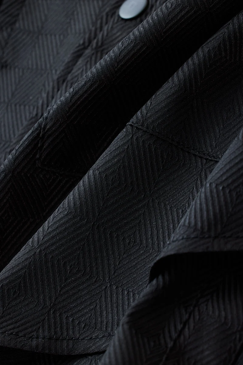 SNITCH جاكيت قميص كبير الحجم بأزرار كبس وجيوب مزدوجة