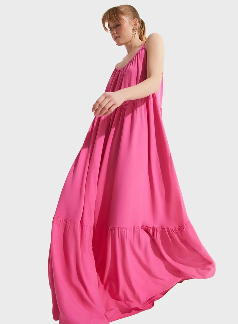 JUNE Tiered Maxi Dress