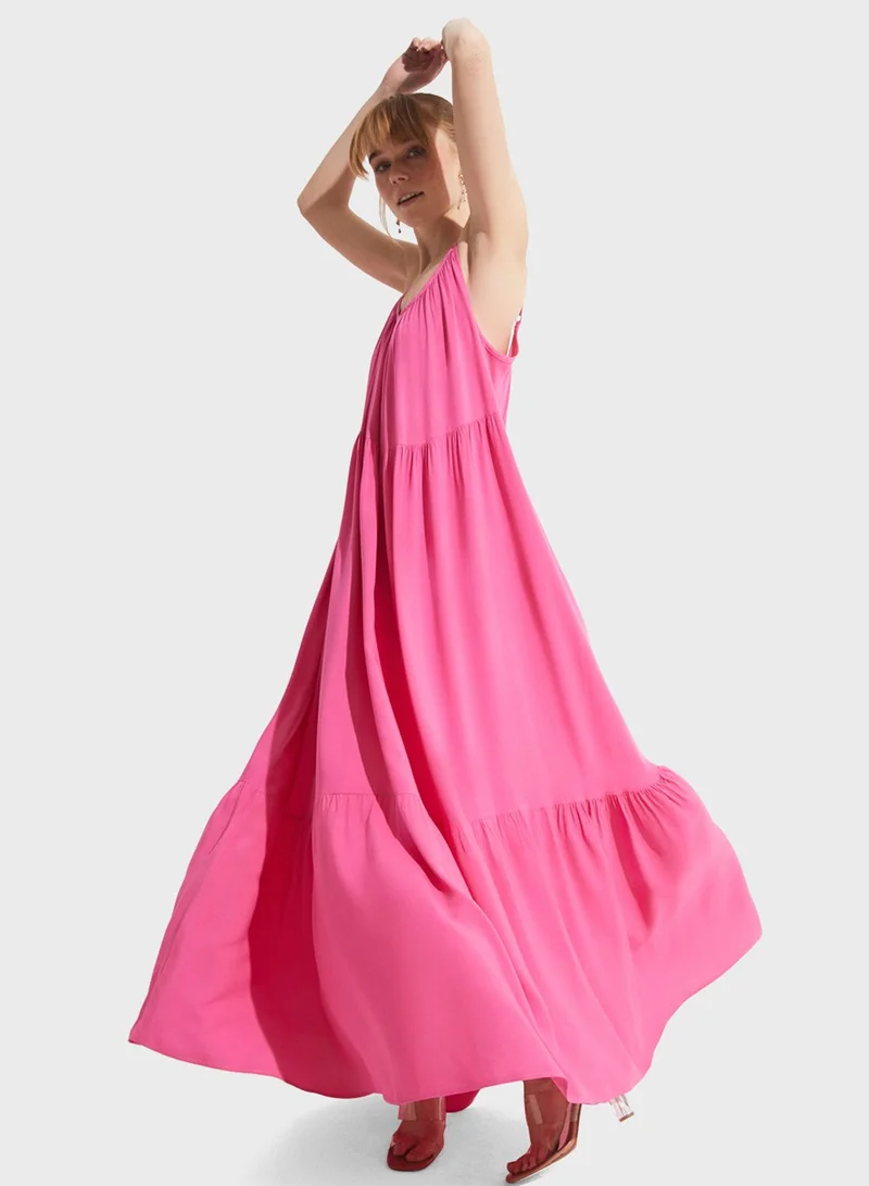 JUNE Tiered Maxi Dress