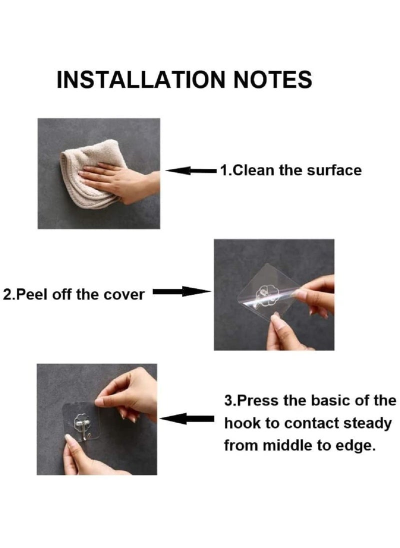 Generic TDC PVC Wall Hooks Pack of 20 Transparent  - Image 3