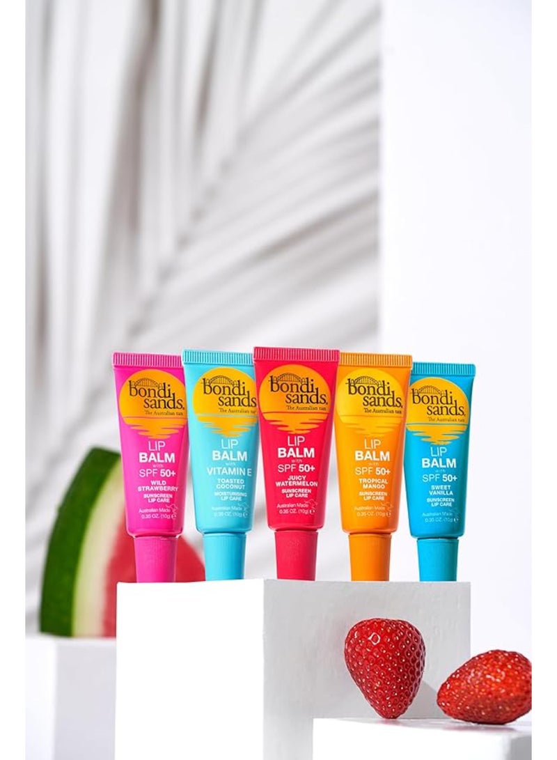 BONDI SANDS بلسم شفاه مرطب SPF 50 بنكهة المانجو - يحمي، يهدئ ويرطب الشفاه من أضرار الشمس، يوفر رائحة استوائية (10 جرام) - Image 5