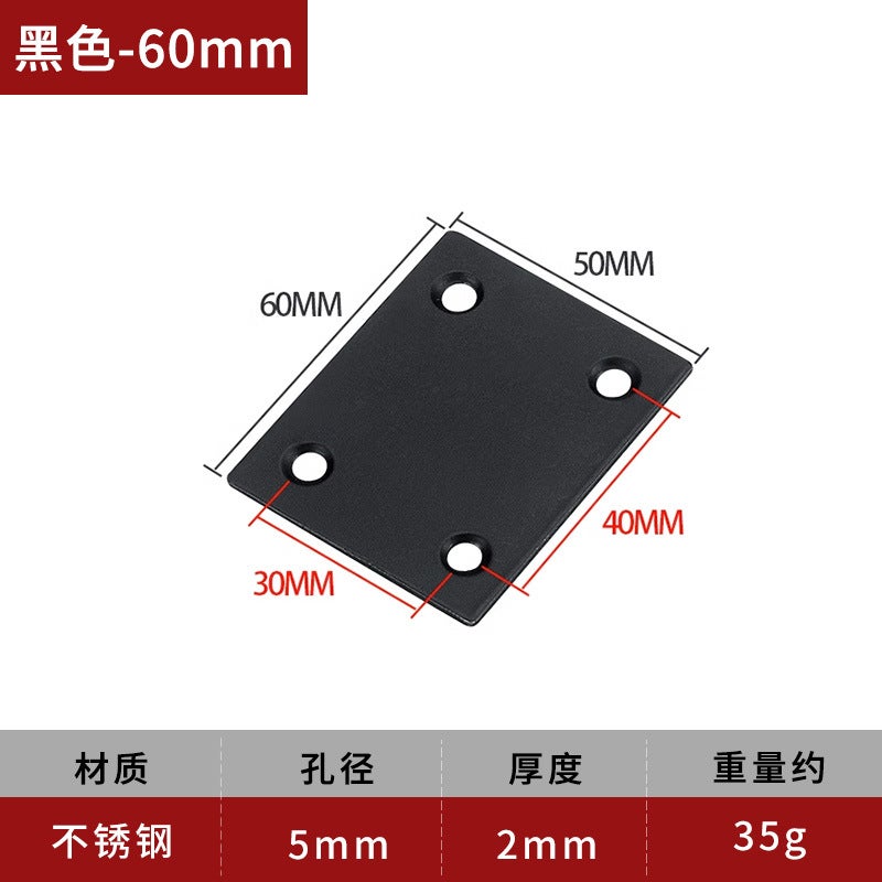 Thickened Stainless Steel Long Angle Bracket 90-Degree Right-Angle Triangle Iron Fastener Reinforcement Furniture Cabinet Connector Angle Bracket - Image 1