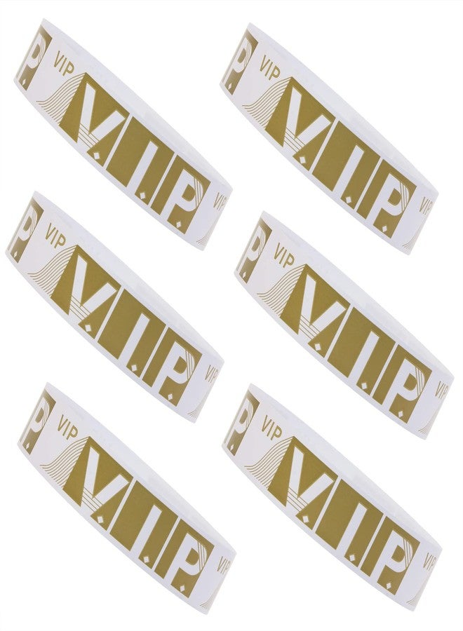 ONLYKXY 120pcs VIP Wristband Party Paper Wrist Straps 3/4" Tear-Resistant Waterproof Disposabl Wristbands for Events (Gold) - Image 1