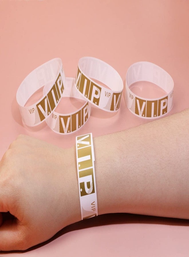 ONLYKXY 120pcs VIP Wristband Party Paper Wrist Straps 3/4" Tear-Resistant Waterproof Disposabl Wristbands for Events (Gold) - Image 3