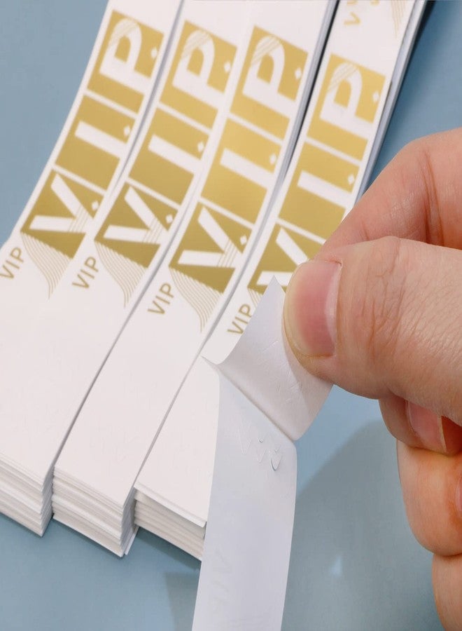 ONLYKXY 120pcs VIP Wristband Party Paper Wrist Straps 3/4" Tear-Resistant Waterproof Disposabl Wristbands for Events (Gold) - Image 5