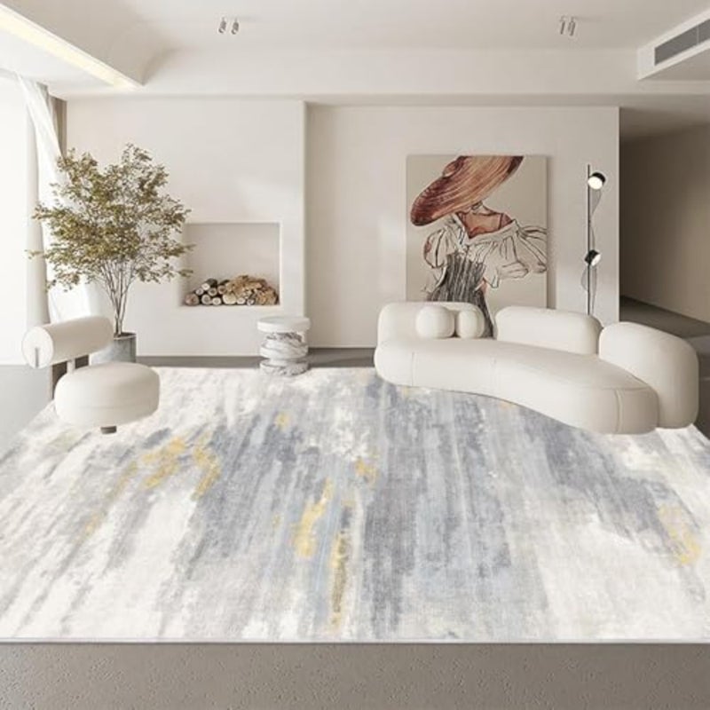 Washable Area Rugs, Anti-Slip Backing Abstract Modern Rug, Soft Large Living Room Carpet Stain Resistant Rugs for Living Room, Bedroom, Kitchen 160×230cm - Image 1