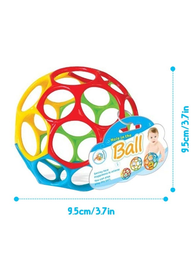 Children's Teething Rattle, Grasp Ball, Grip Training Ball, Baby Toy, Soft Rubber Ball (No Bell, Model 3101)  - Image 2