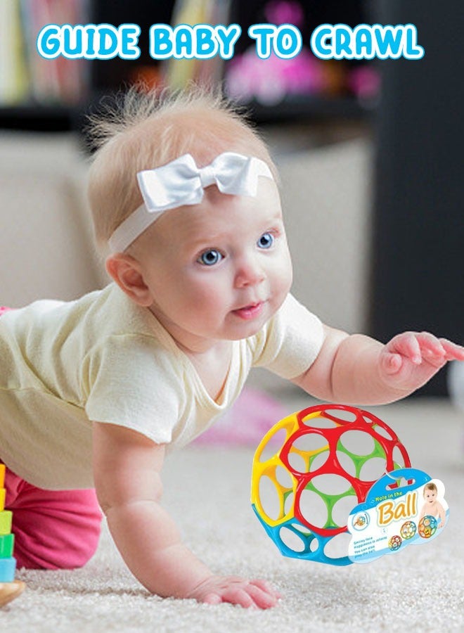 Children's Teething Rattle, Grasp Ball, Grip Training Ball, Baby Toy, Soft Rubber Ball (No Bell, Model 3101)  - Image 4