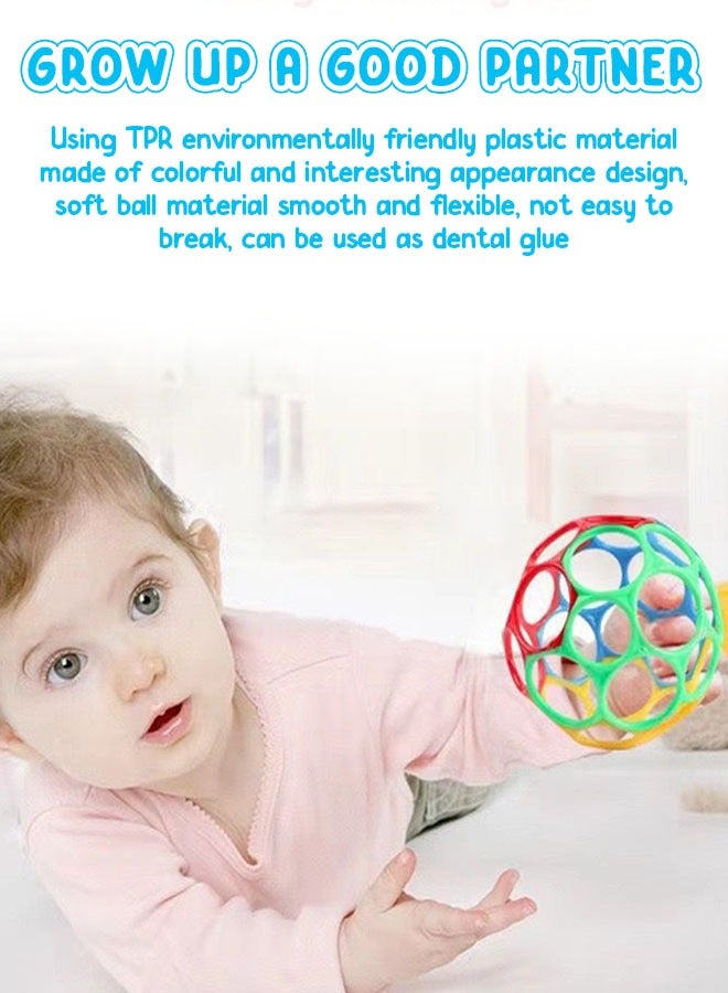 Children's Teething Rattle, Grasp Ball, Grip Training Ball, Baby Toy, Soft Rubber Ball (No Bell, Model 3101)  - Image 5