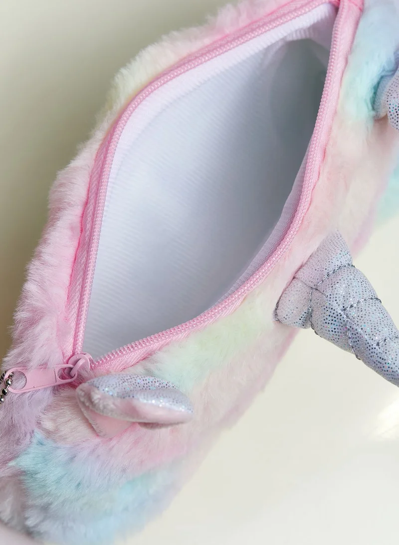 Pink Cactus Sequin Unicorn Pencil Case
