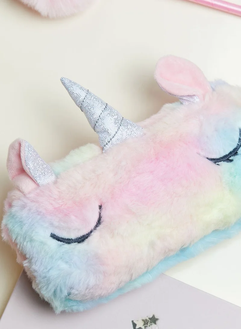 Pink Cactus Sequin Unicorn Pencil Case