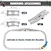 MANNIDOO 34 Pieces Train Bridge Tracks Classic Railway Track with 12 Curved Tracks 12 Straight and Bridge Tracks Compatible with All Major Brands Toy Track Accessory for Kid Light Grey - Image 4
